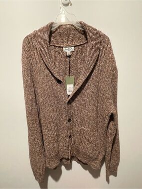 Goodfellow & Co Brown Marled Shawl Collar Cardigan